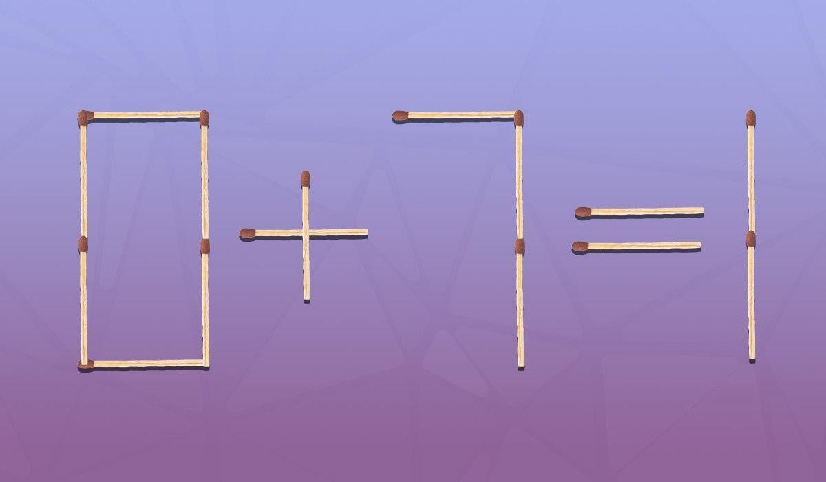 Musisz przesunąć jedną zapałkę, aby równość była poprawna: szybki test IQ