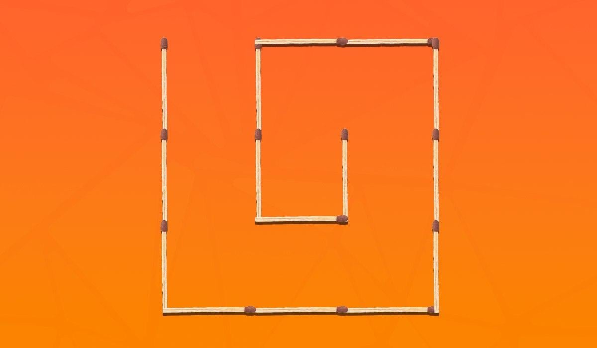 Musisz przesunąć 3 zapałki, aby utworzyć 2 kwadraty: bardzo wymagająca łamigłówka