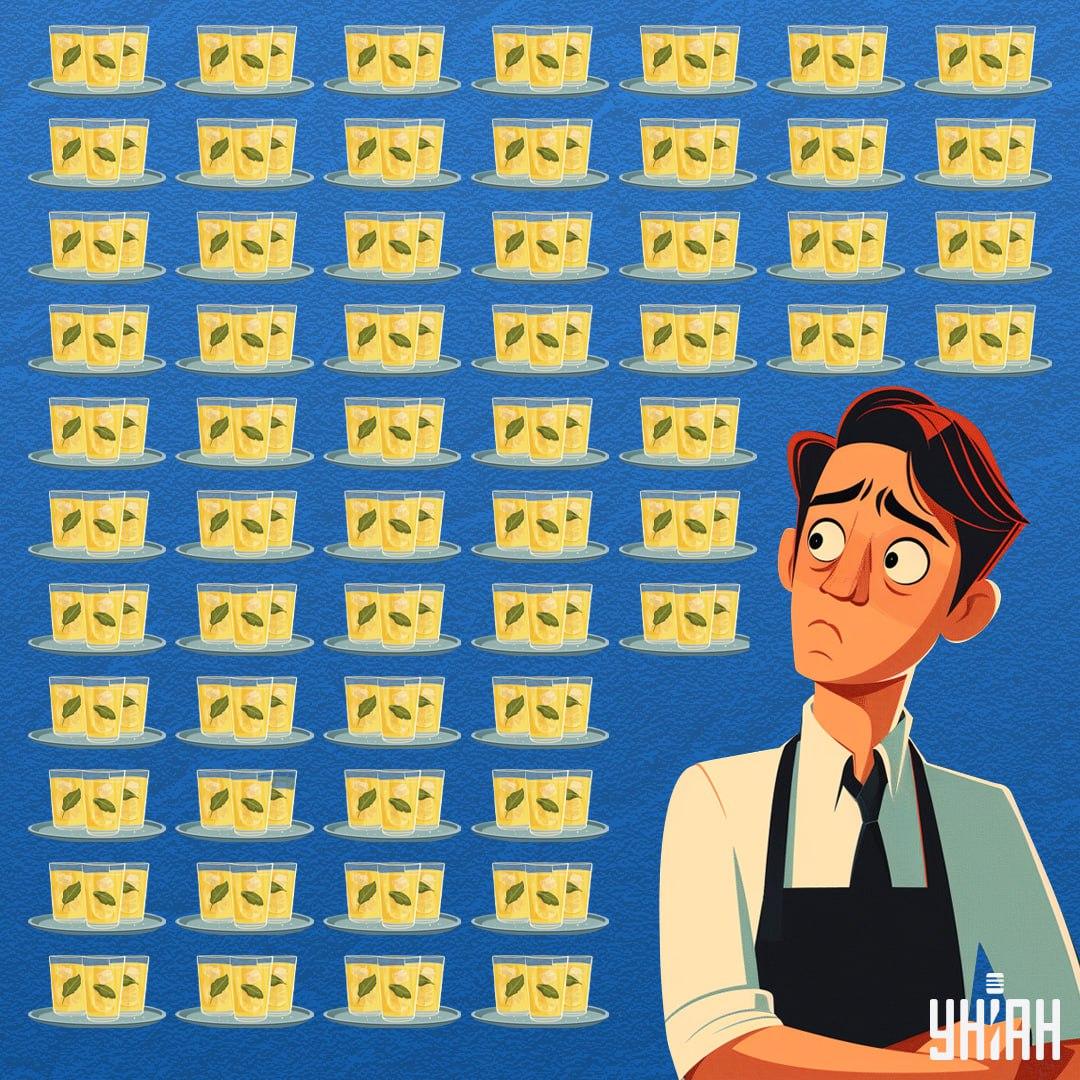 Znajdź szklankę, w której jest mniej lemoniady niż w pozostałych pojemnikach / kolaż Moje