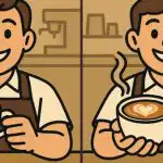 Test IQ: musisz znaleźć 3 różnice na zdjęciu baristy w