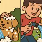 Test IQ: znajdź 3 różnice na zdjęciu chłopca i psa